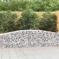 Arched Gabion Basket Stone Basket Gabion Retaining Wall Galvanised Iron vidaXL