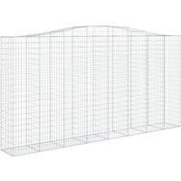 Arched Gabion Basket Stone Basket Gabion Retaining Wall Galvanised Iron vidaXL