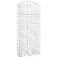 Arched Gabion Basket Galvanised Iron Mesh Wire Stone Basket Multi Sizes vidaXL
