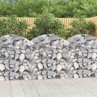 vidaXL Arched Gabion Basket 100x50x100/120cm