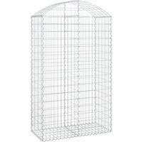 Arched Gabion Basket Galvanised Iron Mesh Wire Stone Basket Multi Sizes vidaXL