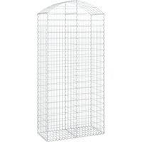 Arched Gabion Basket Galvanised Iron Mesh Wire Stone Basket Multi Sizes vidaXL
