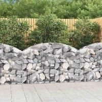 Arched Gabion Basket Galvanised Iron Mesh Wire Stone Basket Multi Sizes vidaXL