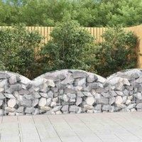 Arched Gabion Basket Galvanised Iron Mesh Wire Stone Basket Multi Sizes vidaXL