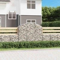 Arched Gabion Basket Galvanised Iron Mesh Wire Stone Basket Multi Sizes vidaXL