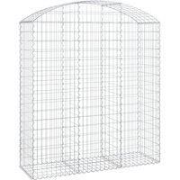 Arched Gabion Basket Galvanised Iron Mesh Wire Stone Basket Multi Sizes vidaXL