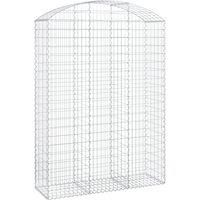 Arched Gabion Basket Galvanised Iron Mesh Wire Stone Basket Multi Sizes vidaXL