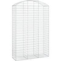 Arched Gabion Basket Galvanised Iron Mesh Wire Stone Basket Multi Sizes vidaXL