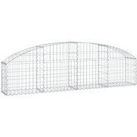 Arched Gabion Basket Galvanised Iron Mesh Wire Stone Basket Multi Sizes vidaXL