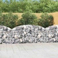 Arched Gabion Basket Galvanised Iron Mesh Wire Stone Basket Multi Sizes vidaXL