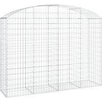 Arched Gabion Basket Galvanised Iron Mesh Wire Stone Basket Multi Sizes vidaXL