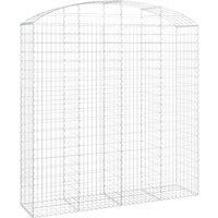 Arched Gabion Basket Galvanised Iron Mesh Wire Stone Basket Multi Sizes vidaXL
