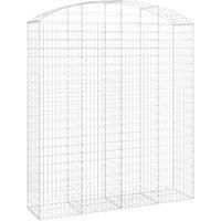 Arched Gabion Basket Galvanised Iron Mesh Wire Stone Basket Multi Sizes vidaXL
