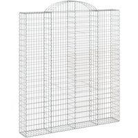 Arched Gabion Basket Stone Basket Gabion Retaining Wall Galvanised Iron vidaXL