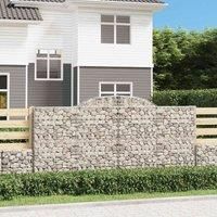 Arched Gabion Basket Stone Basket Gabion Retaining Wall Galvanised Iron vidaXL