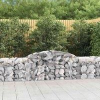 Arched Gabion Basket Stone Basket Gabion Retaining Wall Galvanised Iron vidaXL