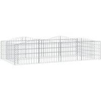 Arched Gabion Raised Bed Gabion Basket Mesh Wire Stone Galvanised Iron vidaXL