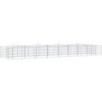 Arched Gabion Raised Bed Gabion Basket Mesh Wire Stone Galvanised Iron vidaXL