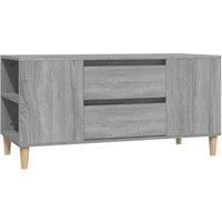 vidaXL Engineered Wood TV Cabinet - Grey Sonoma, Scandinavian Design, Ample Storage with Drawers, Ideal for Living Room, Durable and