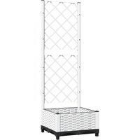 Garden Planter with Trellis PP Outdoor Raised Bed Flower Pot Planter vidaXL