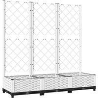 Garden Planter with Trellis PP Outdoor Raised Bed Flower Pot Planter vidaXL