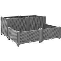 Raised Bed Polypropylene Garden Planter Pot Planting Box Flower Pot vidaXL