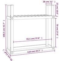 Solid Wood Pine Firewood Rack Log Store Wood Shed Holder Multi Colours vidaXL
