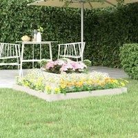 vidaXL Square Wooden Planter - White, Solid Pine Wood, 110x110x27 cm - 3-Tier Design - Ideal for Flowers and Vegetables - Sturdy and Decorative - for Garden, Balcony, Indoor and Outdoor Use