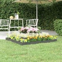 vidaXL Solid Wood Pine Planter Grey 110x110x27 cm Raised Bed Flower Stand