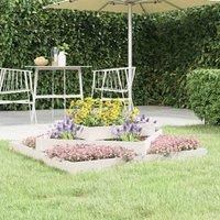vidaXL Planter White 112x112x27cm Solid Wood Pine