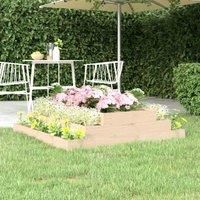 vidaXL Solid Wood Pine Planter 110x110x27 cm Wooden Raised Bed Flower Box