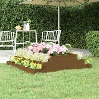 Solid Wood Pine Planter Raised Bed Planter Flower Box Wooden Plant Pot vidaXL