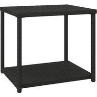 vidaXL Side Table End Sofa Couch Console Coffee Black Poly Rattan