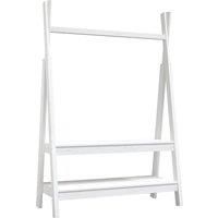 Solid Wood Pine Clothes Rack Wooden Wardrobe Coat Stand Multi Colours vidaXL