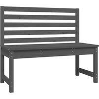 Garden Bench Black 109 cm Solid Wood Pine vidaXL