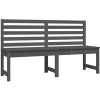 Garden Bench Black 109 cm Solid Wood Pine vidaXL