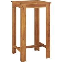 Solid Wood Acacia Garden Bar Table Wooden Bistro Table 120/60x60x105 cm vidaXL