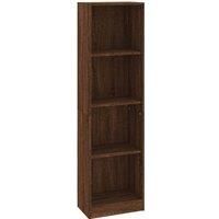 Vidaxl 4-tier Book Cabinet Brown Oak 40X24X143 Cm Engineered Wood