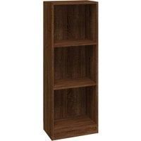 Revera 3-Tier Book Cabinet Brown Oak 40x24x109 cm Engineered Wood