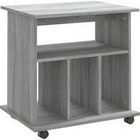 vidaXL Rolling Cabinet Grey Sonoma 60x45x60 cm Engineered Wood