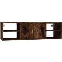 Wall Shelf Smoked Oak 102x30x29 cm Engineered Wood