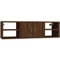 vidaXL Wall Shelf Brown Oak 102x30x29 cm Engineered Wood, Brown