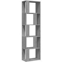 vidaXL Book Cabinet - Grey Sonoma | Engineered Wood | 45x24x160cm | Freestanding | Contemporary Design | Versatile Function | Easy Assembly