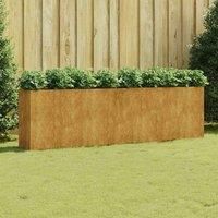 Planter Garden Raised Bed Plant Pot Flower Box Flower Pot Corten Steel vidaXL