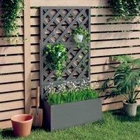 Trellis Planter Outdoor Flower Box Garden Raised Bed Plant Pot WPC vidaXL