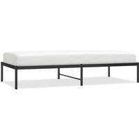 vidaXL Single Metal Bed Frame - Black Steel with Sturdy Construction and Underneath Storage Space – 90 x 190 cm 3FT Single – Minimalist yet Industrial Design