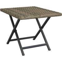 Folding Table Garden Table Patio Outdoor Dining Side Table Poly Rattan vidaXL