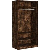 vidaXL Wardrobe Smoked Oak 100x50x200 cm Engineered Wood