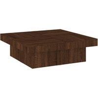 vidaXL Coffee Table, Brown Oak, Engineered Wood, Perfect for Living Room, Modern Style, Durable Material, Easy Assembly- 90x90x28 cm