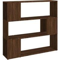 vidaXL Brown Oak Book Cabinet/Room Divider - Engineered Wood Bookcase Rack - 100x24x94 cm Storage Shelf for Living Room, Office